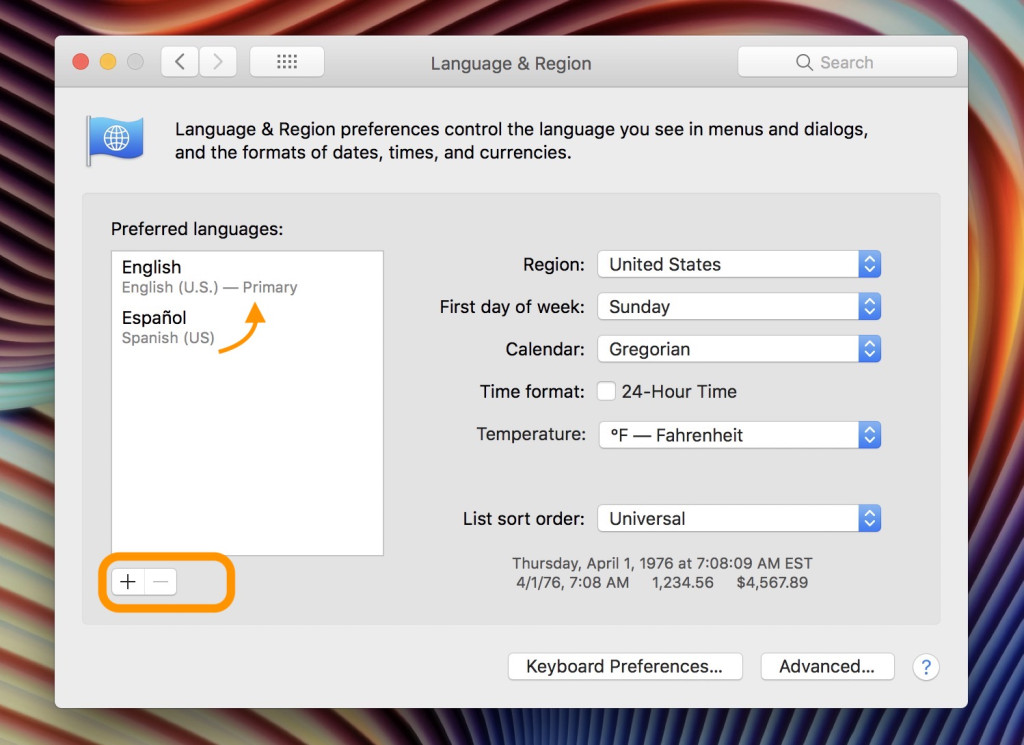 change language in word for mac 2011